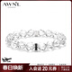 AWNL【預定】如意轉輪白水晶手鏈男手串小眾輕奢百搭 30天內發(fā)貨 【五行補金】白水晶手鏈（預定款） M碼 推薦手圍15-16cm