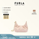 芙拉（FURLA）【春夏新品】DELIA羊皮迷你女士鏈條斜挎包手提包手拿包云朵包 臟粉色 MINI