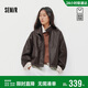 森馬（Semir）商場(chǎng)同款|外套女春PU仿皮寬松插肩袖2026酷颯風(fēng)夾克101126108053