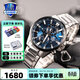 卡西歐（CASIO）商務(wù)休閑皮帶鋼帶手表男日韓腕表防水石英男士手表送男友 禮物 EFR-303DB-2AVUPR