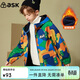 ASK JUNIOR童裝男童外套2026春裝兒童卡通印花時(shí)尚連帽外套登山服 迷彩 150