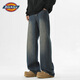 Dickies高端美式寬松直筒牛仔褲春季新款男士高街復古水洗垂感闊腿休閑褲 復古藍 【官方正品】 XL