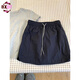 BXOT韓系設計感工裝藏藍色半身裙女小個(gè)子夏季新款休閑顯瘦防走光短裙 寶藍色  L 110-120斤