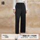 播黑色西裝褲女商場(chǎng)同款2024款通勤簡(jiǎn)約時(shí)髦顯瘦長(cháng)褲BDR2KD1028 K40玄黑 L