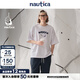 nautica white sail白帆×CityBoy 日系休閑無(wú)性別經(jīng)典笑臉多巴胺短袖T恤TW5101 白色1BW M
