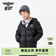BOY JUNIOR潮牌25秋新款兒童羽絨服時(shí)尚潮流休閑外套男女童K28076 黑色 140