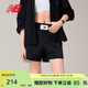 NEW BALANCE女款潮流時(shí)尚舒適百搭運動(dòng)短褲WS51102 BK  L