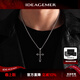 IDEAGEMER925銀十字架項鏈男士個(gè)性復古小眾簡(jiǎn)約百搭痞帥男生吊墜鎖骨鏈潮 十字架吊墜+鈦鋼鏈55CM支持刻字