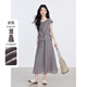 尚靜亞麻氣質(zhì)套裝女2026夏季新款無(wú)袖抽褶上衣女收腰顯瘦半身裙兩件套 高質(zhì)灰 M