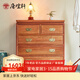 唐煌軒紅木家具緬甸花梨(學(xué)名:大果紫檀)簡(jiǎn)正五斗柜中式玄關(guān)柜實(shí)木儲物柜收納柜白胚 五斗柜