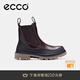 愛(ài)步（ECCO）女靴 女士百搭厚底增高切爾西靴牛皮靴子 革新214793 黑色/可可棕21479355275 38