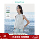茵曼（INMAN）萊賽爾掛脖露肩襯衫2025夏女裝新款吊帶無(wú)袖上衣 米白色 S