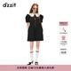 DZZIT地素時(shí)尚春夏甜酷少泡泡袖娃娃領(lǐng)短袖連衣裙3H2O4501B 黑色 XS