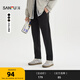 三福（SANFU）2025冬季男士呢料合身小腳休閑褲 通勤半松緊腰長(cháng)褲511990 黑色 31