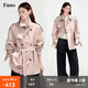 fano studios范洛Fano 藝術(shù)系短活頁(yè)可拆卸肩章經(jīng)典短風(fēng)衣外套女小個(gè)子2026春 粉色 現貨 S