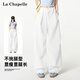 拉夏貝爾（La Chapelle）彎刀休閑褲女夏季2026新款寬松闊腿工裝運動(dòng)長(cháng)褲垂感百搭闊腿褲子