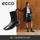 愛(ài)步（ECCO）簡(jiǎn)約低跟法式瑪麗珍彈力靴羊皮 舞悅244403 黑色36