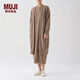 MUJI女式 羊絨 長(cháng)開(kāi)衫 針織毛衣女裝長(cháng)袖外套外搭冬季 BG85CC4A 棕色 L （165/88A）