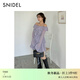 SNIDEL2025秋冬新品甜美收腰荷葉邊雪紡襯衫半身裙套裝SWFO255027 紫色 S （0）