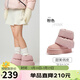 駱駝（CAMEL）火焰雪地靴女一鞋兩穿厚絨厚底保暖靴 L25W275040 粉色 36