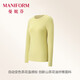 曼妮芬新款2026春秋打底衫女可外穿茶花油潤膚肌衣女士無(wú)痕圓領(lǐng)修身內搭
