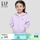 蓋璞（GAP）女幼童2026春季新款小熊刺繡連帽衛衣兒童裝運動(dòng)上衣861059