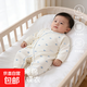 寶寶衣服a類(lèi)純棉嬰兒連體衣0-3個(gè)月新生兒打底衣長(cháng)袖初生兒爬爬服 M12003藍愛(ài)心 59cm