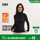 森馬（Semir）長(cháng)袖T恤女冬半高領(lǐng)發(fā)熱抑菌純色修身上衣顯瘦打底衫101724101005