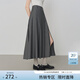 范思藍恩學(xué)院風(fēng)灰色復古百褶半身裙女秋季2025新款通勤裙子3198 深灰色 M