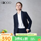 G2000【舒適柔軟/商場(chǎng)同款】女裝2025秋冬破骨設計通勤顯瘦西服套裝 西服-親膚舒適-深海軍藍修身 XL （40）