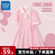 真維斯（Jeanswest）女童連衣裙夏季半身裙子甜美風(fēng)小女孩polo領(lǐng)學(xué)院風(fēng)舒適透氣公主裙 【Polo學(xué)院風(fēng)連衣裙】02 160 【推薦體重80-100斤】