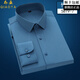 喬亞意大利輕奢大牌長(cháng)袖襯衫男高端商務(wù)免燙純色職業(yè)正裝領(lǐng)導白襯衣男 5819-7霧霾藍 【竹纖維免燙】 40 碼【建議135-145斤】