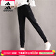 阿迪達斯（adidas）女褲運動(dòng)褲女 26春夏新款冰絲跑步褲透氣休閑褲修身束腳衛褲長(cháng)褲 梭織透氣/黑色/熱銷(xiāo)款 L