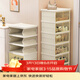 安爾雅免安裝鞋柜門(mén)口鞋盒可折疊鞋架玄關(guān)防塵透明磁吸收納儲物柜  6矮