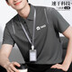 匯彩衫透氣冰絲速干polo衫工作服定制7A抗菌t恤短袖4S店銷(xiāo)售工裝印logo A款【速干迪桑皺】青灰 S