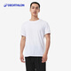 迪卡儂（DECATHLON）運動(dòng)t恤男純棉純色圓領(lǐng)打底衣跑步健身基礎訓練短袖T恤 【1件】雪白 XL