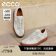 愛(ài)步（ECCO）休閑鞋男 26年春季新款復古德訓鞋舒適板鞋男鞋 柔酷10號560104 白色/砂礫灰56010458336 42