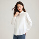 茵曼簡(jiǎn)約通勤長(cháng)袖襯衫女2026秋季職業(yè)百搭寬松休閑白襯衣米白色M