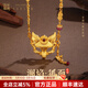 百年福牌古法手工鏨刻瀾焰狐面黃金項鏈女足金999狐貍面具吊墜非遺孟慶國 足金狐貍面具黃金套鏈 約28g【多退少補】