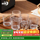 青蘋(píng)果耐熱玻璃咖啡杯300ml6只裝 家用玻璃水杯 豎紋茶杯洋酒杯啤酒杯