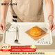 彩致（CAIZHI）長(cháng)方形托盤(pán)茶盤(pán)家用果盤(pán)早餐盤(pán)收納盤(pán)零食盤(pán)大號小熊米色CZ6949