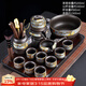 唐豐（TANGFENG） 紫砂自動(dòng)茶具套裝家用小套復古茶壺茶杯辦公待客泡茶神器全套 陌影茶盤(pán)+紫砂竹韻自動(dòng)12頭+品圣