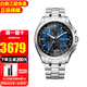 西鐵城（CITIZEN）ATTESA系列太陽(yáng)能舒博鈦星期日期自動(dòng)對時(shí)簡(jiǎn)約時(shí)尚商務(wù)男表 AT8040-57L 鈦金屬+光動(dòng)能
