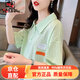 AEMAPE學(xué)院風(fēng)polo衫短袖t恤女2026春夏季新款小眾設計感洋氣短款上衣 MX-7-8133_淺綠色 2XL