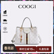 COOGI包包女包輕奢品牌手提托特包女士斜挎包情人節生日禮物送女友老婆 白灰色 順豐直發(fā)