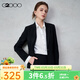 G2000【舒適挺括/商場(chǎng)同款】女裝2025秋冬商務(wù)通勤修身設計西服套裝 西服-易打理-黑色修身 XL （40）