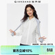 佐丹奴2026年春新款純棉府綢前短后長(cháng)寬松休閑襯衫女長(cháng)袖13345865