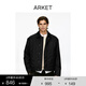 ARKET男裝 翻領(lǐng)寬松短款夾克巴恩風(fēng)工裝黑色冬季新款1313727002 黑色 M 175/100A