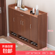 家用門(mén)口簡(jiǎn)約現代多功能收納鞋柜陽(yáng)臺大容量鞋架子落地收納柜 120cm古檀木色四門(mén)一抽