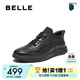 百麗（Belle）高幫皮鞋冬新商場(chǎng)同款牛皮厚底商務(wù)運動(dòng)鞋8VX01DM5 黑色-單里 42 (260mm)